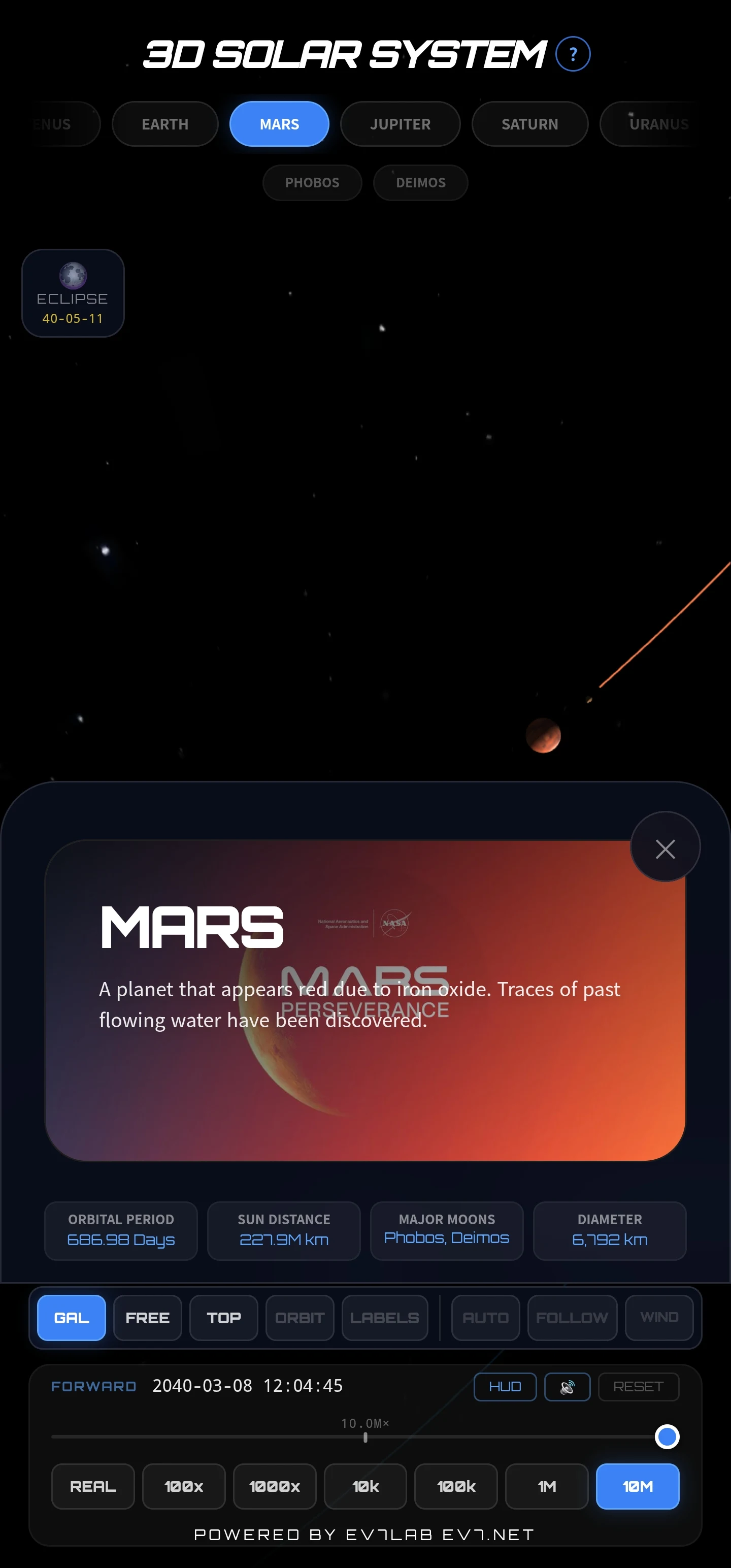 3D Solar System screenshot